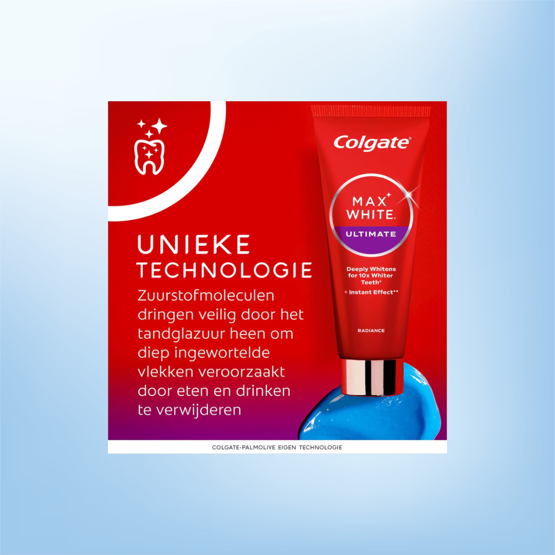 Colgate Max White Ultimate Whitening Tandpasta – 75 ML