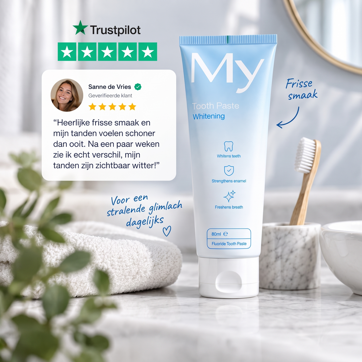 My Whitening Tandpasta Fresh Mint - 80ml