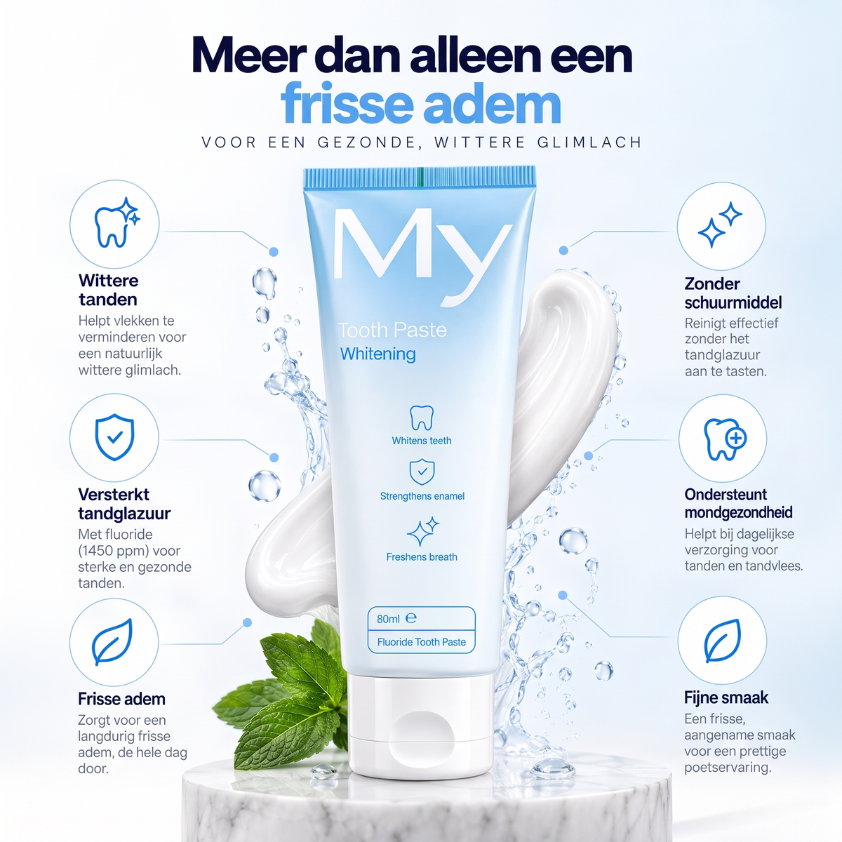 My Whitening Tandpasta Fresh Mint - 80ml
