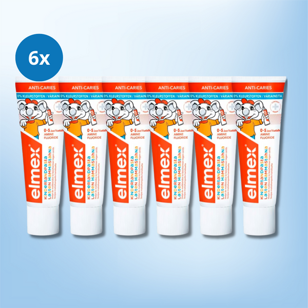 6x Elmex Peuter Anti-Cariës Tandpasta 75 ML (0-5 Jaar)