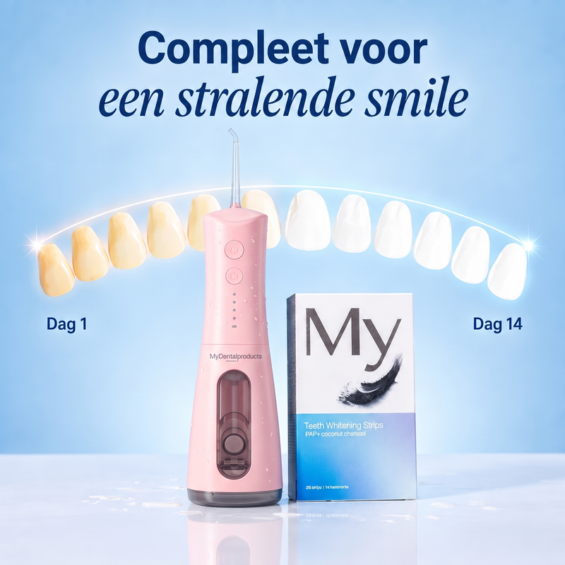 Waterflosser + Whitestrips — Complete Whitening Bundel