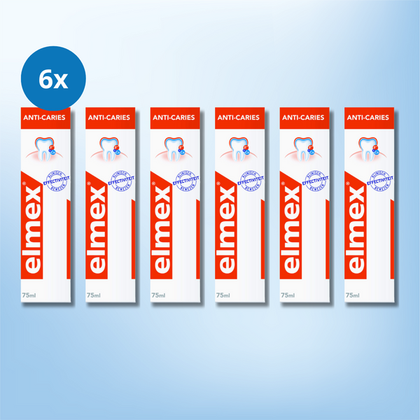 6x Elmex Anti-Cariës Tandpasta - 75 ml
