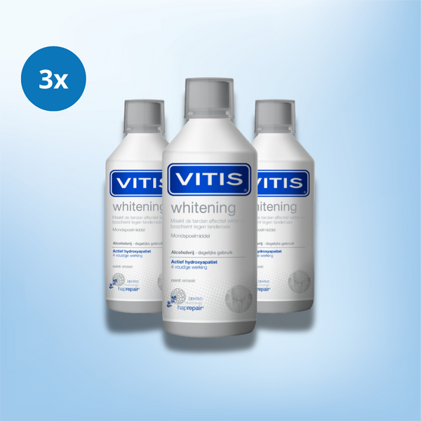 3x Vitis Whitening Mondspoelmiddel- 500 ml