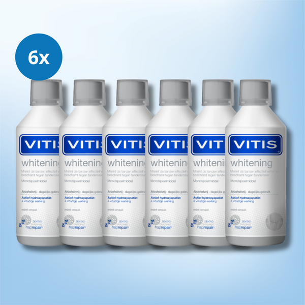 6x Vitis Whitening Mondspoelmiddel- 500 ml