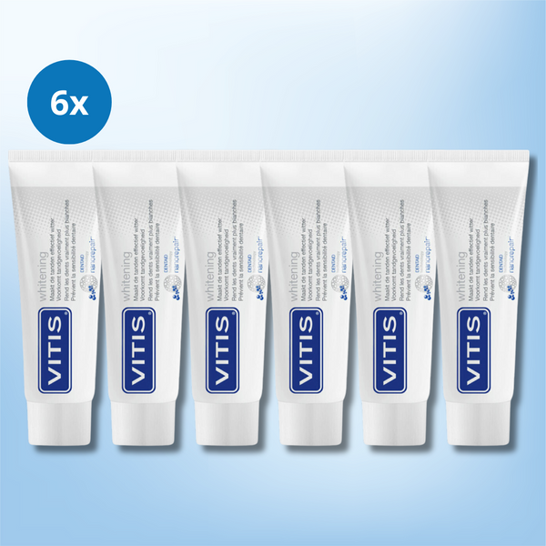 6x Vitis Whitening Tandpasta- 75ml