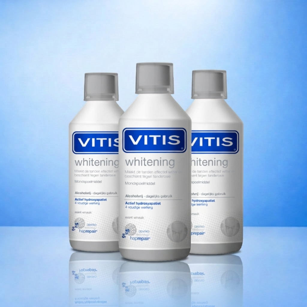 3x Vitis Whitening Mondspoelmiddel- 500 ml