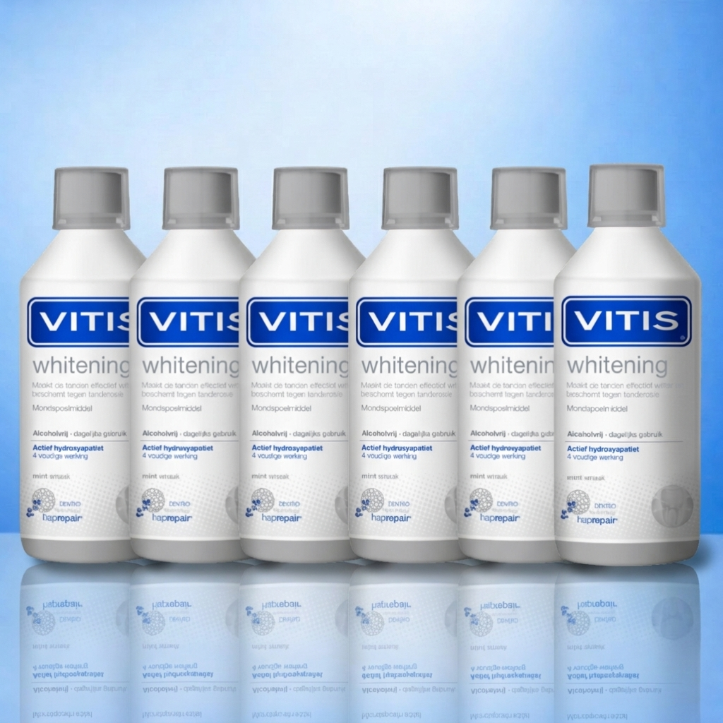 6x Vitis Whitening Mondspoelmiddel- 500 ml