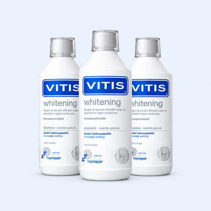 3x Vitis Whitening Mondspoelmiddel- 500 ml