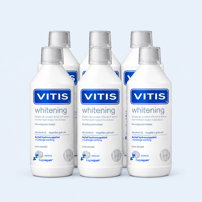 6x Vitis Whitening Mondspoelmiddel- 500 ml